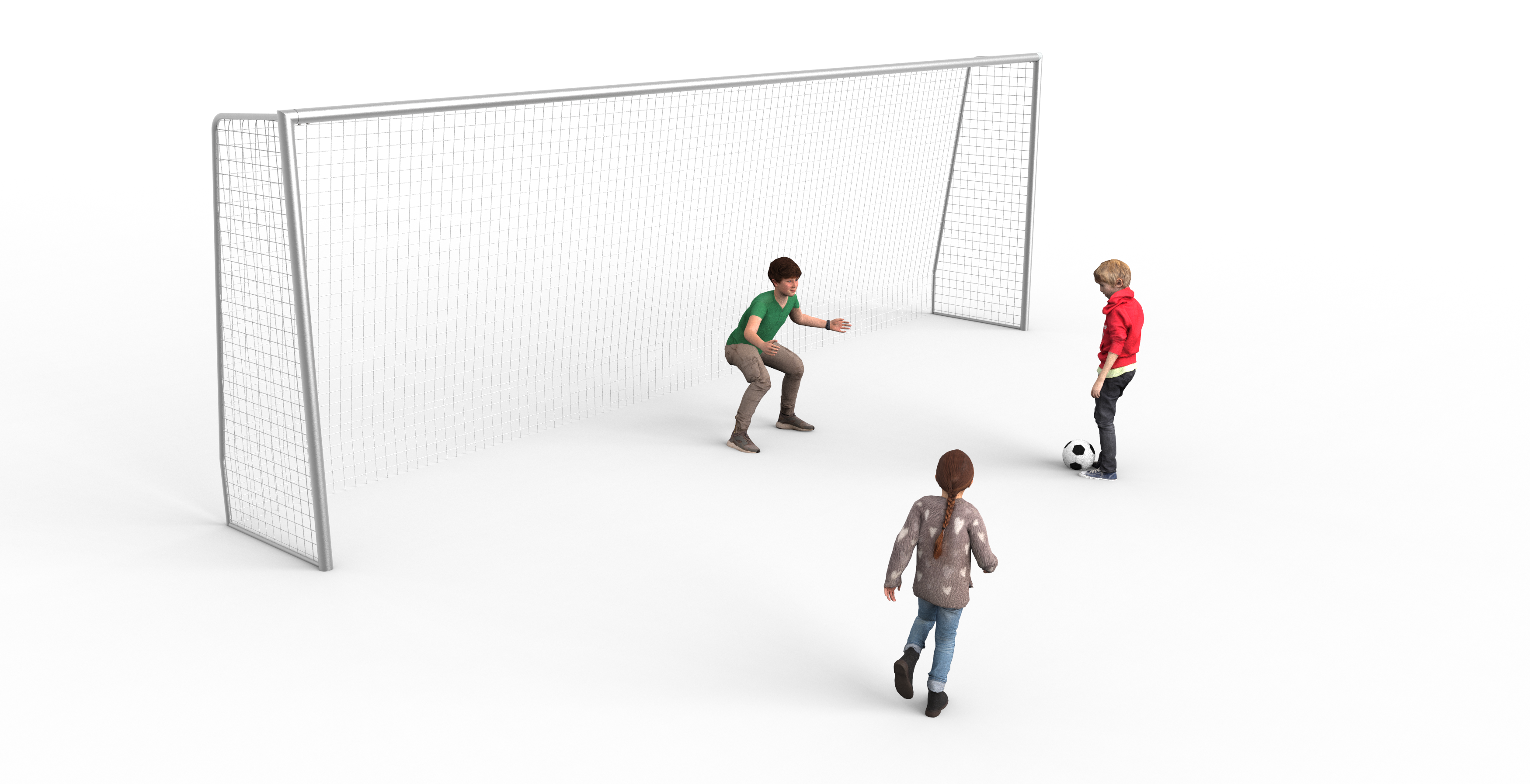 GL Jones Playgrounds - Senior Goal Posts 7.5m x 2.5m